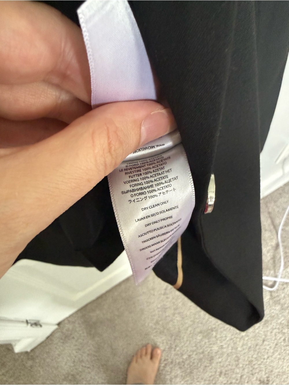 Michael Kors Black Blazer with Silver Zip Accents - Picture 5 of 8